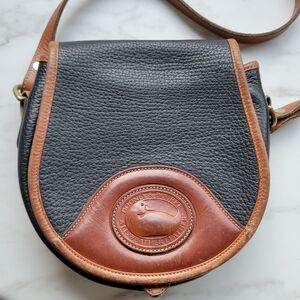 Dooney and Bourke navy blue saddlebag